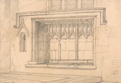 A Sedilia in Upwell Church, Norfolk by Джон Селл Котман, 1818 — digital art print download
