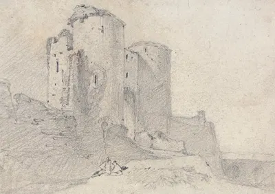 Beeston Castle, Cheshire; Entrance to the Castle by Джон Селл Котман — digital art print download