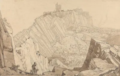 Domfront, Looking to the South East by Джон Селл Котман, 1820 — digital art print download