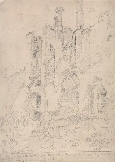 Framlingham Castle, Suffolk; Part of Ruined Interior by Джон Селл Котман — digital art print download