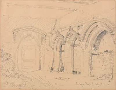 Interior of the Ruins of Yarmouth Priory by Джон Селл Котман, 1811 — digital art print download
