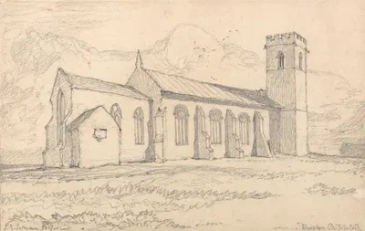 Knapton Church, Norfolk, from the North-East by Джон Селл Котман, 1817 — digital art print download