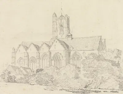 The Church of St. John, Peronne by Джон Селл Котман — digital art print download
