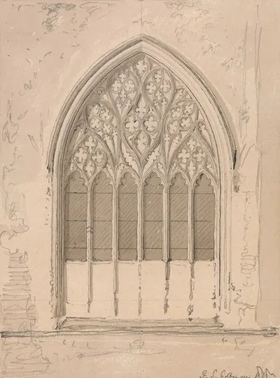 West Window of Snettisham Church, Norfolk by Джон Селл Котман, 1818 — digital art print download