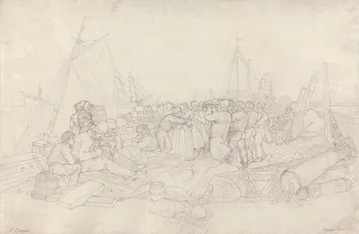 Dover Pier by Джошуа Кристалл, 1807 — digital art print download