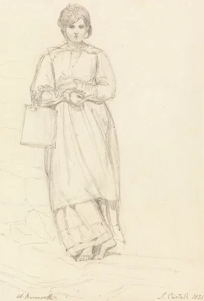 Young Girl Holding a Milk Can by Джошуа Кристалл, 1831 — digital art print download
