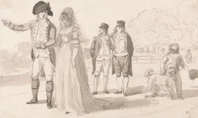 A Family in Hyde Park by Пол Сэндби — digital art print download
