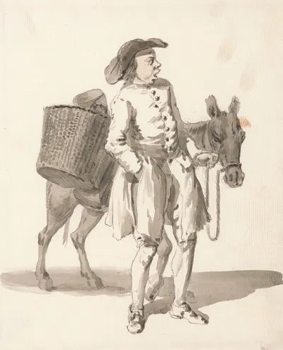 London Cries; Boy with a Donkey by Пол Сэндби — digital art print download