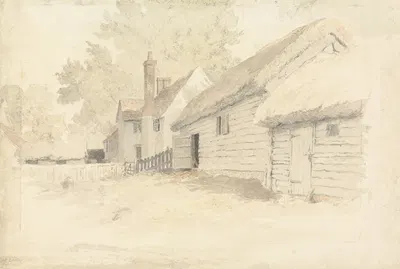 A Farm at Eton by Роберт Хиллс — digital art print download