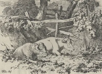 Cattle Resting by Роберт Хиллс, 1807 — digital art print download