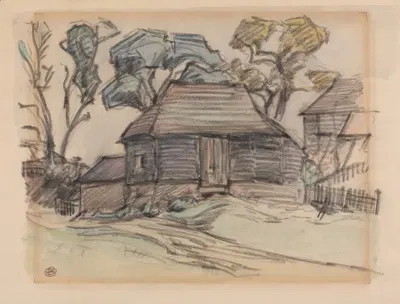 A Sussex Barn. by Robert Polhill Bevan — digital art print download