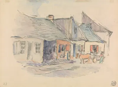 Street Scene; Opatow Kelecki, Poland by Robert Polhill Bevan — digital art print download
