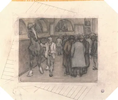 The Horse Mart by Robert Polhill Bevan — digital art print download