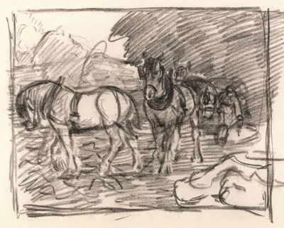 The Ploughing Team by Роберт Полхилл Беван, 1906 — digital art print download