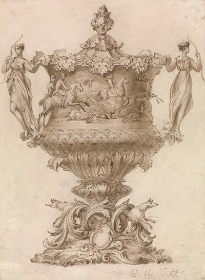 Design for a Hunting Trophy or Loving Cup by Samuel Howitt — digital art print download