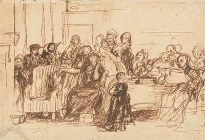 Sketch for 'Reading the Will' by Sir David Wilkie — digital art print download