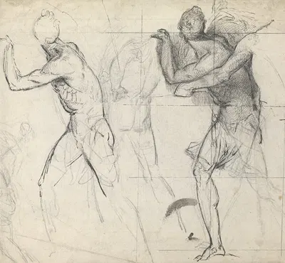 Sketch of Classical Figures in Action by Томас Стотард — digital art print download