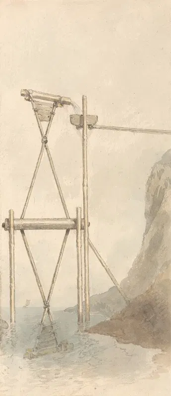 Section of a Wheel for Elevating Water by Уильям Александр — digital art print download