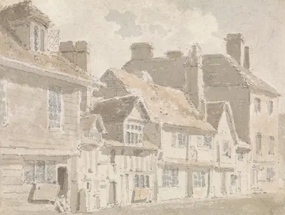 Street in Maidstone by Уильям Александр — digital art print download