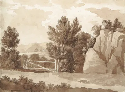 Landscape Scene by William Brockedon — digital art print download
