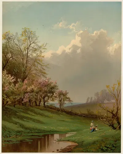Весна by Альфред Томпсон Брайчер, 1861-1897 — digital art print download