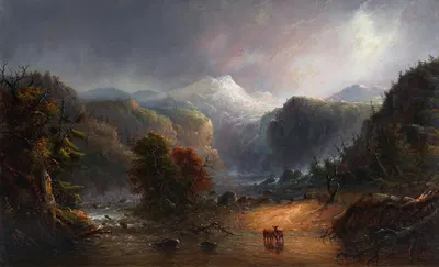 Где облака любят отдыхать by Альфред Джейкоб Миллер, c. 1850 — digital art print download