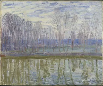 On the Shores of Loing by Alfred Sisley, 1896 — digital art print download