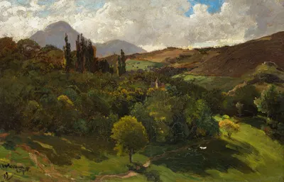 Southern Mountain Landscape by Alfred Wahlberg — digital art print download