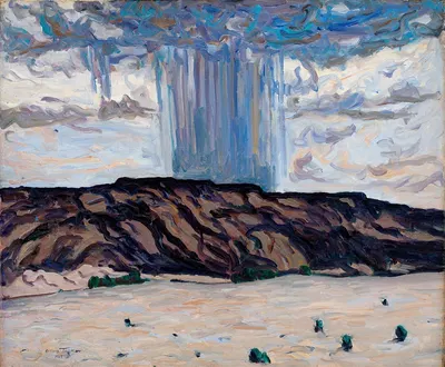 Cloudburst at Black Mesa, New Mexico by Allen Tucker, 1925 — digital art print download