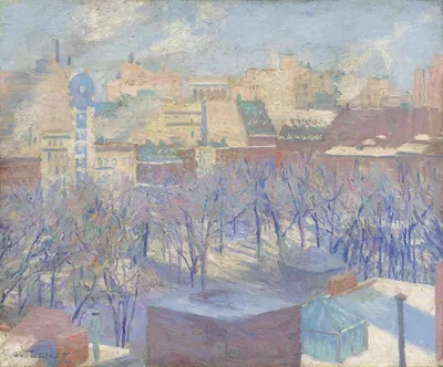Мэдисон-сквер, снег by Аллен Такер, 1904 — digital art print download