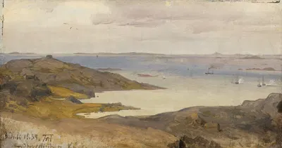 Motif from Bohuslän, Sweden by Andreas Achenbach, 1835 — digital art print download