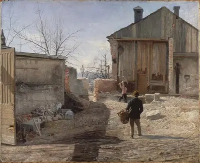 Demolishing the Old Orphanage, Stockholm by Anshelm Schultzberg, 1886 — digital art print download
