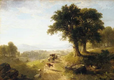 River Scene by Asher Brown Durand, 1854 — digital art print download
