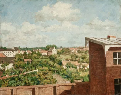 Вид из Дюссельдорфа by Август Ернберг, 1865 — digital art print download