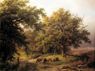 Ручей у края леса by Баренд Корнелис Кёккёк, 1849 — digital art print download