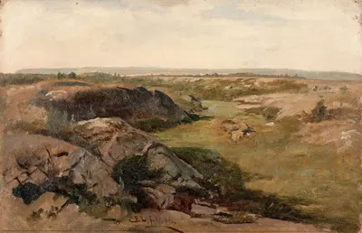 Undulating Country. Study by Berndt Lindholm, 1868 — digital art print download