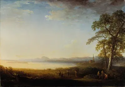 Пейзаж у церкви Мора by Карл Йохан Фалькранц, 1808 — digital art print download