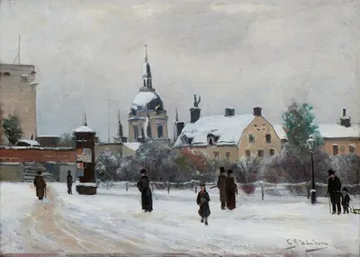 Площадь Мозебаке by Карл Сканберг — digital art print download
