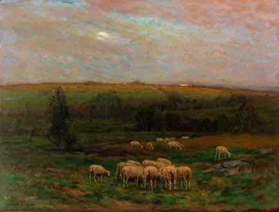 Вечер после дождя by Карлтон Уиггинс, 1907 — digital art print download