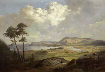 Пейзаж из Трёнделагена by Чарльз XV Шведский, 1861 — digital art print download