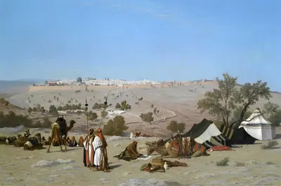 Jerusalem from the Mount of Olives by Charles Théodore Frère — digital art print download