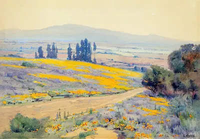 California Spring Landscape by Elmer Wachtel — digital art print download