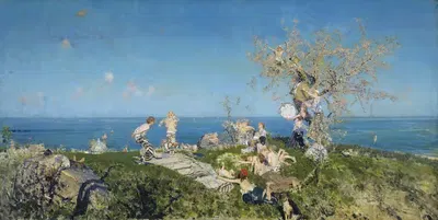 Springtime and Love by Francesco Paolo Michetti, 1878 — digital art print download