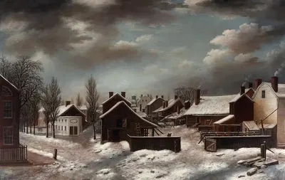 Зимняя сцена в Бруклине by Фрэнсис Гай — digital art print download