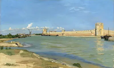 Западные укрепления в Эг-Морте by Фредерик Базиль, 1867 — digital art print download
