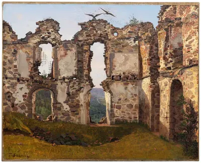 Руины Брахехуса рядом с Йёнчёпингом, Швеция. Этюд by Фредерик Сёдринг — digital art print download