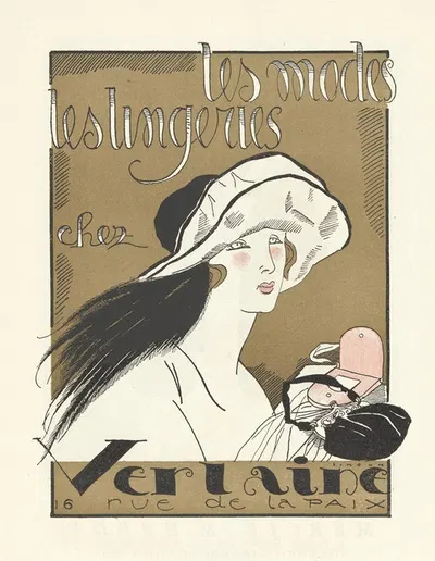 Les modes, les lingeries chez Verlaine by Fernand Siméon, 1920 — digital art print download