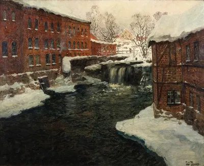 Mill Scene by Frits Thaulow — digital art print download