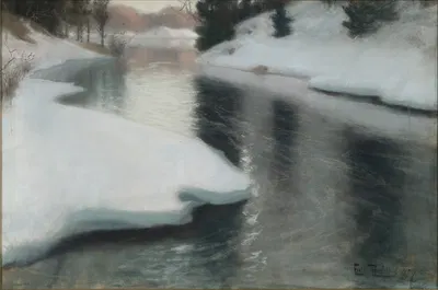 Spring Thaw by Frits Thaulow, 1887 — digital art print download