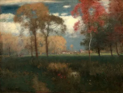 Sunny Autumn Day by George Inness, 1892 — digital art print download
